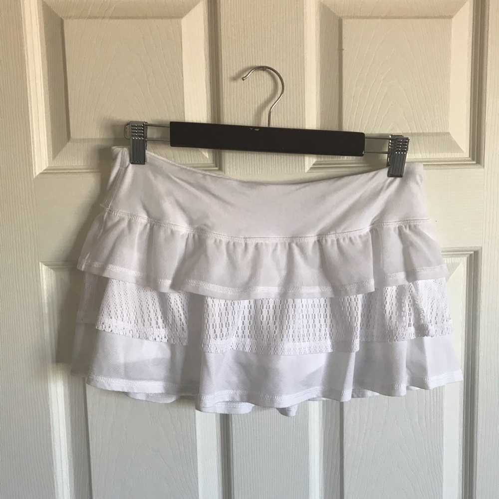 Lululemon Adorable White Skort with ruffles